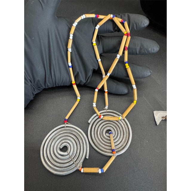 1970s Traditional Masai Surutia Wedding Necklace Set, 2 Pieces For Sale - Image 13 of 14