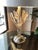 Contemporary Late 20th Century Smoked Lucite Faux Bois Lamps With Silk Drum Shades - a Pair For Sale - Image 3 of 7
