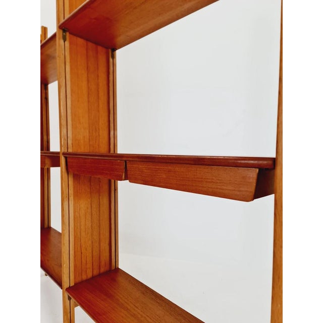 Brown Vintage Danish Freestanding Bookshelf System in Teak by Bengt Ruda, 1960s For Sale - Image 8 of 11