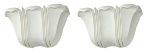 Vintage White Sconces, 1940s, Set of 2