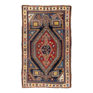 Antique Tribal Persian Qashqai Gabbeh Rug 4'5" X 7’1”