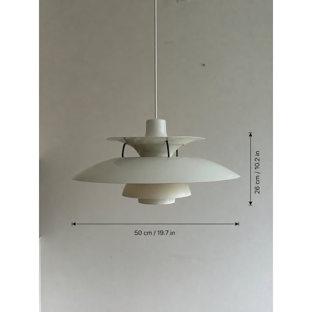 White PH 5 Pendant Lamp by Poul Henningsen for Louis Poulsen, 1970s For Sale - Image 8 of 13