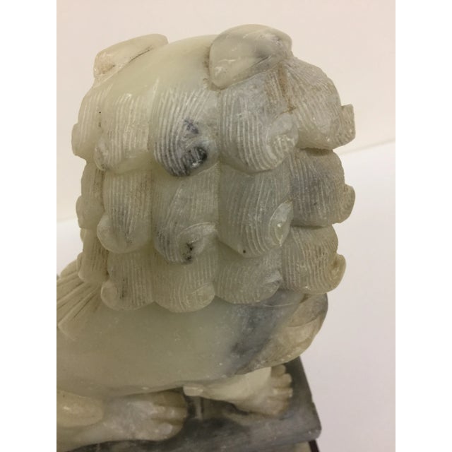 Vintage Chinese Art Soapstone Guard Lion For Sale - Image 9 of 11
