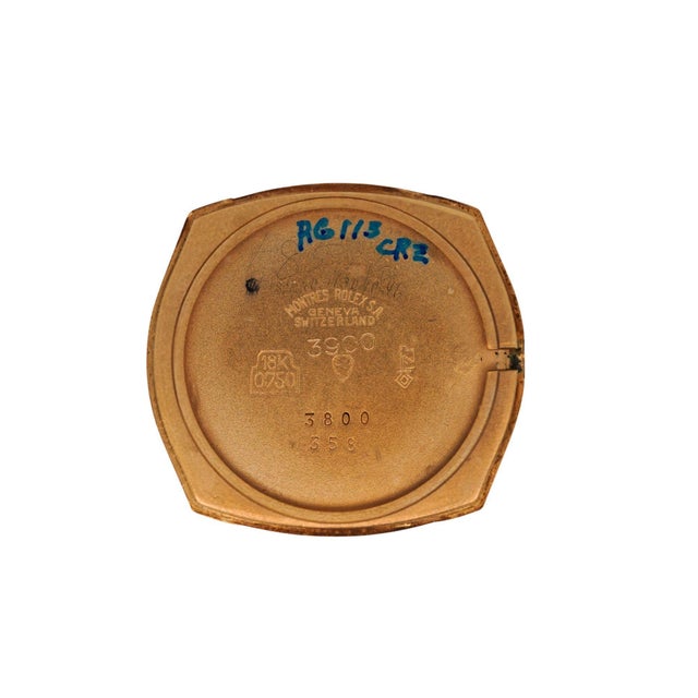 1970s Vintage Rolex Cellini Manual Gold Frosted Integral Bracelet Watch For Sale - Image 5 of 11