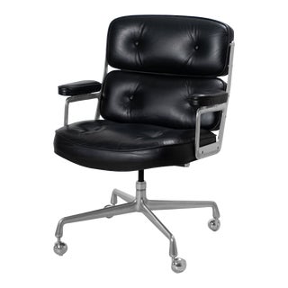 Eames Time-Life Executive Chair in Black Leather by Charles & Ray Eames for Herman Miller For Sale