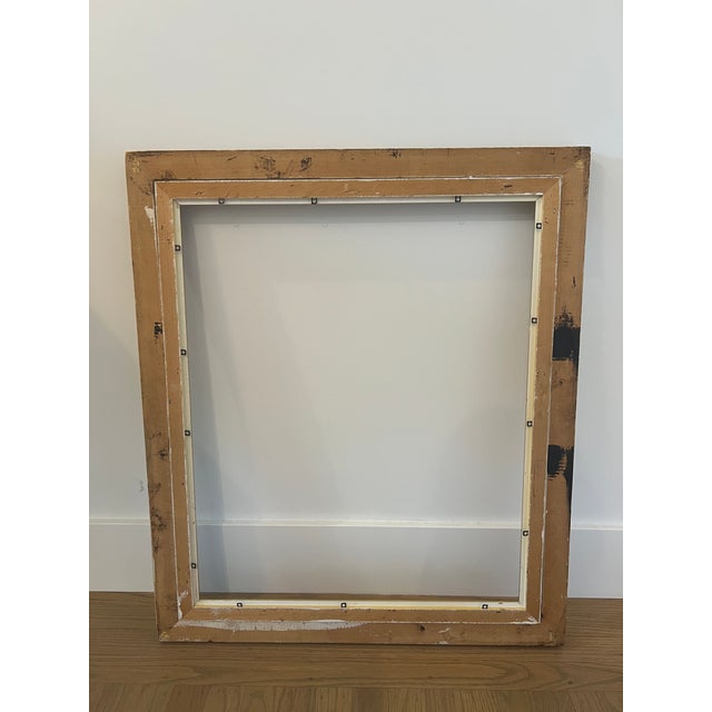 Vintage Ornate Gilt Wood Picture Frame With Linen Liner For Sale In San Francisco - Image 6 of 6
