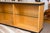 Postmodern Vintage Postmodern 2 Tier Glass Shelf Blonde Wood Display Cabinet For Sale - Image 3 of 7