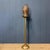 Large brass stand or column originating from a church in the Netherlands, circa 1900. It was used for a candlestick or...