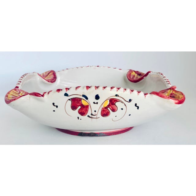 1970’s Deruta Vintage Hand Painted Rooster Decorative Bowl, Ashtray, Vide Poche. The Italian hillside town of Deruta is...