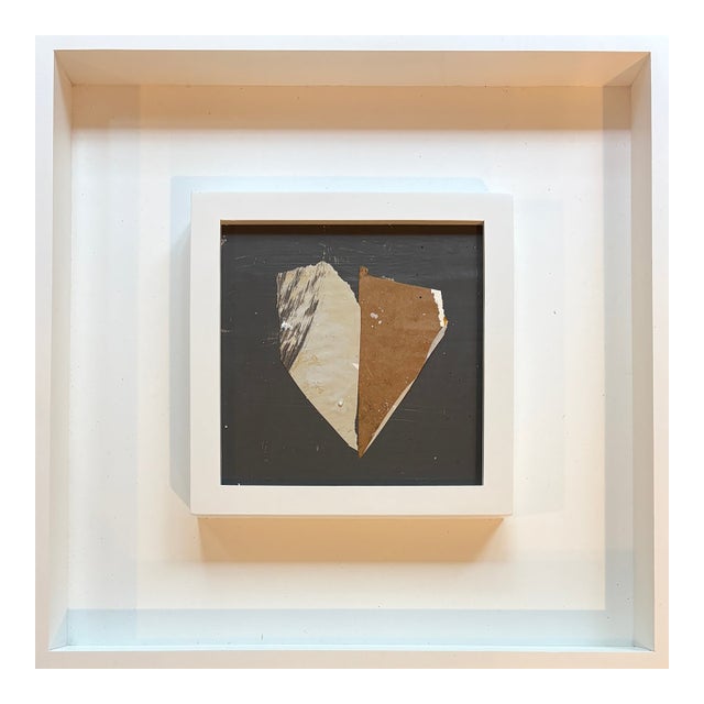 Sarah Trundle, Contemporary Abstract Heart Collage Painting, Framed, "Always on My Mind" For Sale