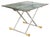 Extendable Side Table in Glass with Steel Structure For Sale