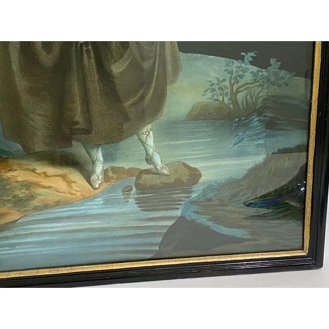 1890s English Lithograph "Imprudence" With Hand Colored Surround For Sale - Image 9 of 13