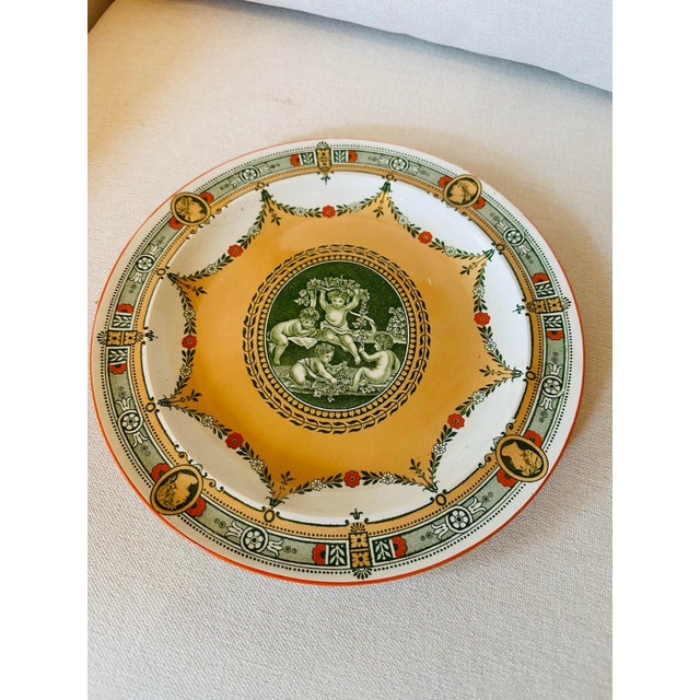 Antique Transfeware Plate For Sale In Charleston - Image 6 of 6