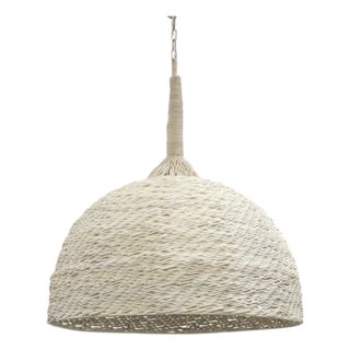 Palecek Wisteria Oversized Pendant, White Washed For Sale