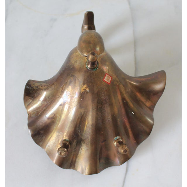 Vintage Footed Brass Swan Soap or Trinket Dish For Sale - Image 10 of 11
