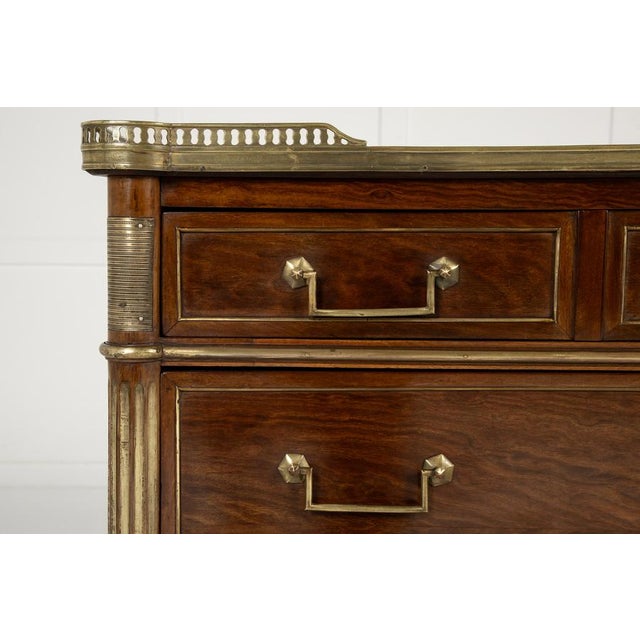 Antique French Mahogany Commode, 1700s For Sale - Image 10 of 11