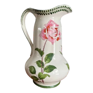 Vintage Furnivals Hand Painted Rose Water Jug Pitcher