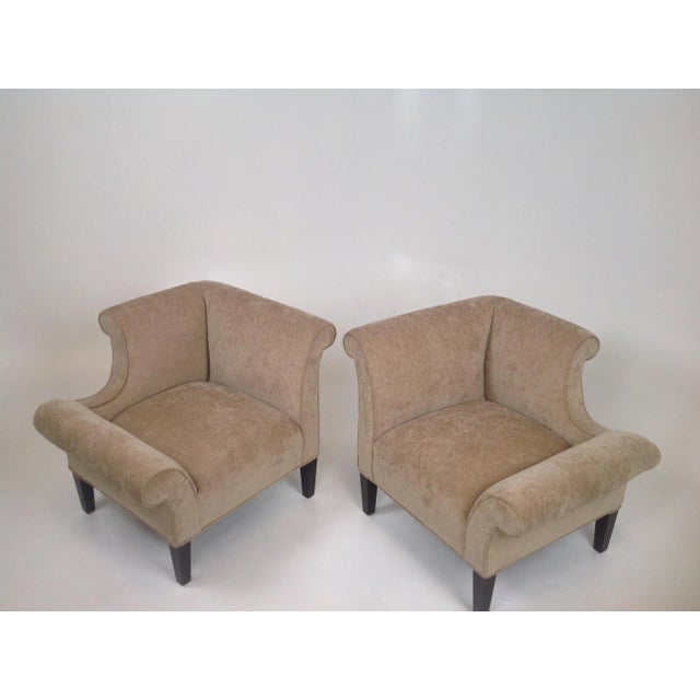1980s Modern Pair of Unique Lounge Chairs-Pair For Sale - Image 5 of 7