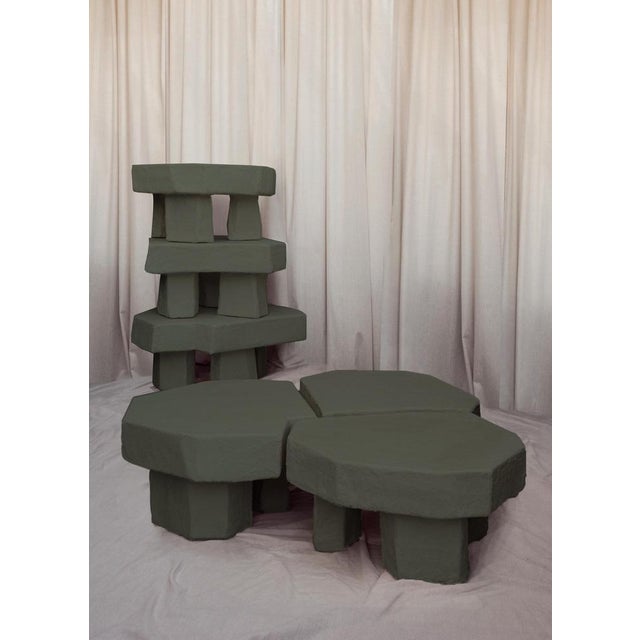 Contemporary Ruins Segmented Coffee Tables in Resin by Szymon Keller, Set of 3 For Sale - Image 3 of 8