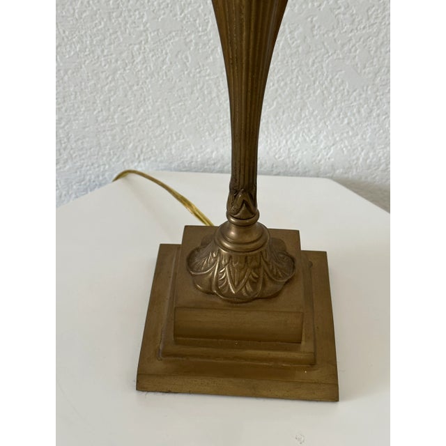 Vintage 1970s Mid-Century Buffet Lamp With Metal Shade For Sale - Image 4 of 4