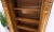 Mid-Century Modern All Wrapped in Tooled Leather Massive Decorative Columns 2 Part Bookcase Hutch For Sale - Image 3 of 13
