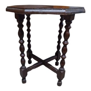 1940s French Late Renaissance Octagon Side Table For Sale