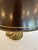 Antique English Miller & Sons bouillotte lamp with chocolate brown tole shade, brass body and 3 arms. Was rewired to US...