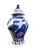Vintage Lg Chinoiserie Cobalt Blue & White Temple Ginger Jar 23" H For Sale In New York - Image 6 of 12