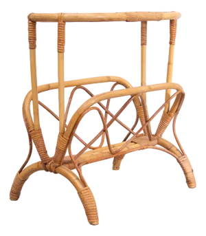 Rattan Magazine Rack, 1975