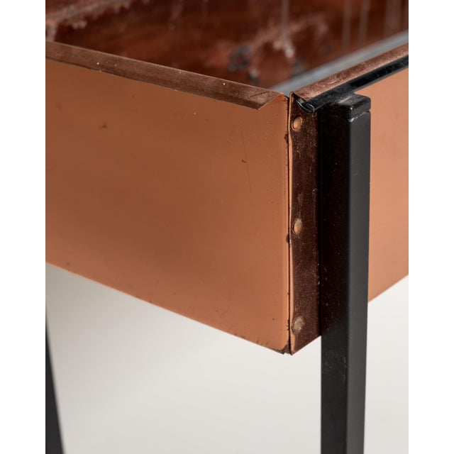 Black Scandinavian Copper and Metal Flower Holder, 1960s For Sale - Image 8 of 10