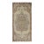 Vintage Hand Knotted Turkish Oushak Rug With Large Floral Medallion 4'4" X 9'2" For Sale