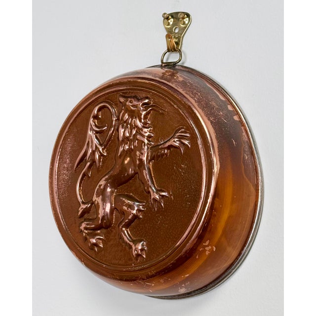 Rustic European Vintage Lion Rampant of Scotland Copper Mold For Sale - Image 3 of 4