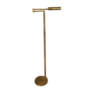 Tall Brass Articulating Floor Lamp For Sale