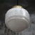 French Clichy White Glass Pendant Lamp For Sale - Image 6 of 8