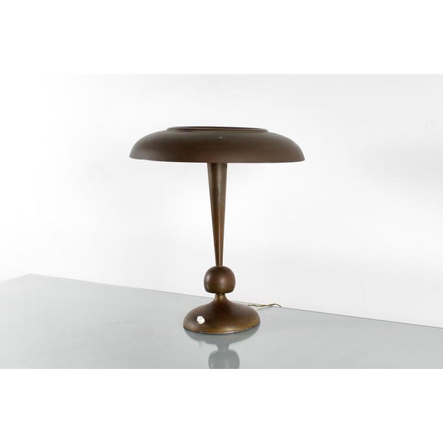 1950s Adjustable Brass and Glass Mod. 143 Table Lamp by O. Torlasco for Lumi, 1950s For Sale - Image 5 of 12