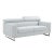 Metal Pasargad Home Serena Modern Silver Loveseat With Adjustable Headrests For Sale - Image 7 of 7