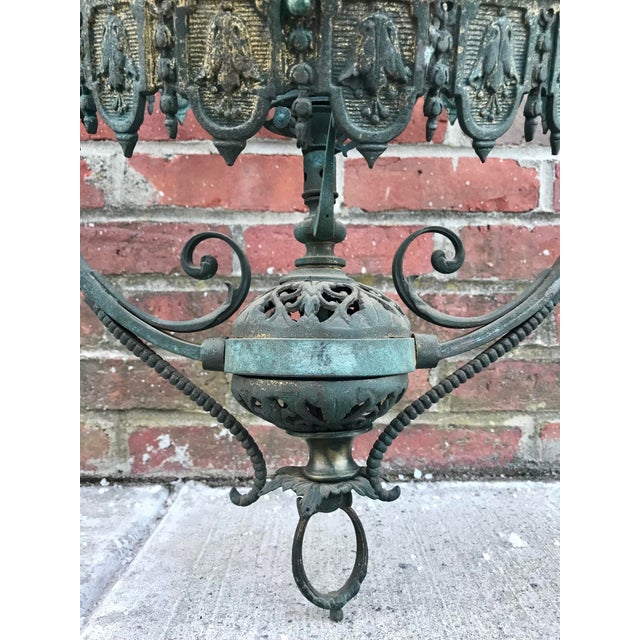 1860s Bronze Gasolier 7 Light Chandelier Chairish