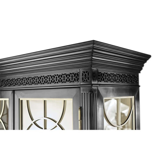 Classic Black Display Cabinet For Sale - Image 9 of 12