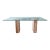 PostModern 1970s Gray Travertine Chrome and Glass Dining Table or Desk Attributed to Artedi For Sale