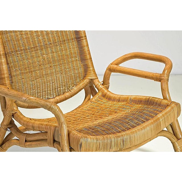 Wickerwork Easy Chair, Italy, 1970 For Sale - Image 17 of 18