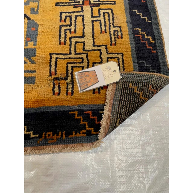 Antique Turkish Art Deco Rug 9'0'' X 5'6'' For Sale - Image 4 of 9