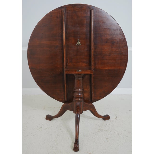 Antique English Oak Tilt-Top Round Breakfast Table For Sale - Image 14 of 16
