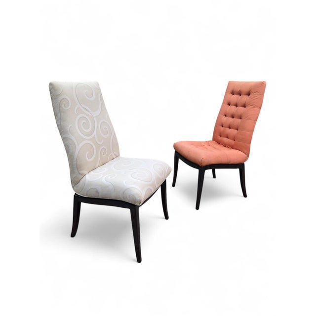 Mid 20th Century High Back Dining Chairs Attributed to Directional - 12 For Sale - Image 9 of 12