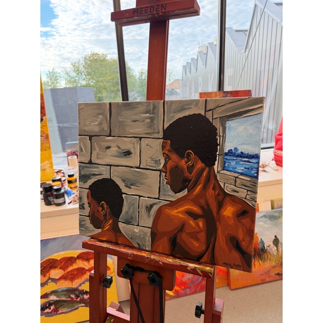 I painted The Boy I Left Behind to look at memory, growth, and how we change as we get older. The painting shows a young...