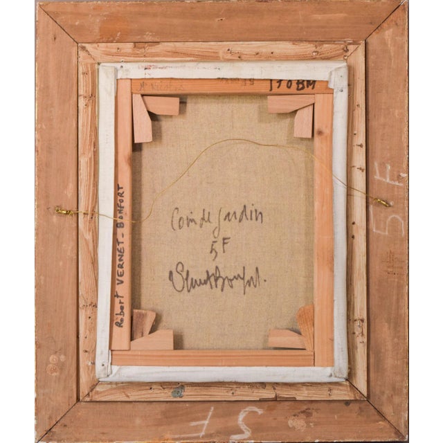 Robert Vernet-Bonfort, Surreal Garden, 20th-Century, Oil on Canvas, Framed For Sale - Image 10 of 13