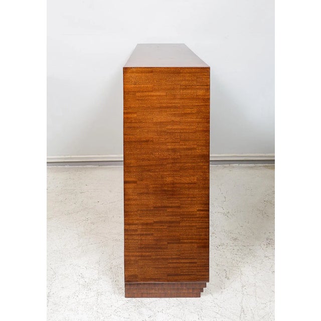 Exquisite Parquetry Cabinet With Starburst Pattern For Sale - Image 10 of 10