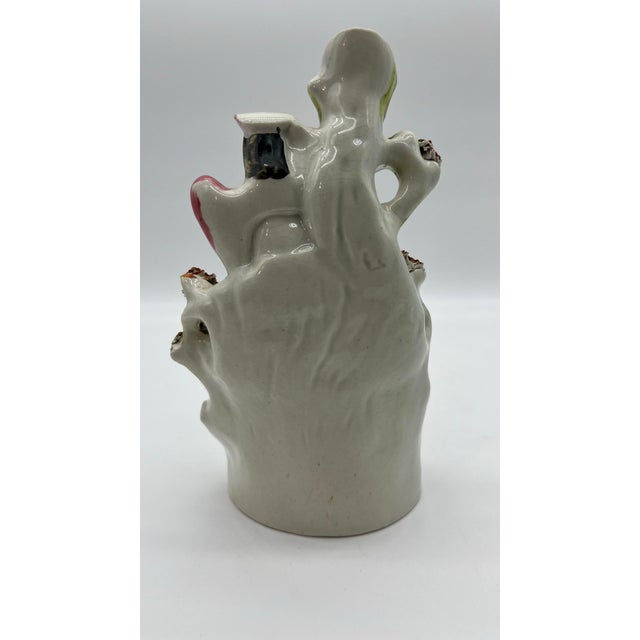 Antique English Staffordshire Figure With Vase Circa 1860's For Sale - Image 9 of 11