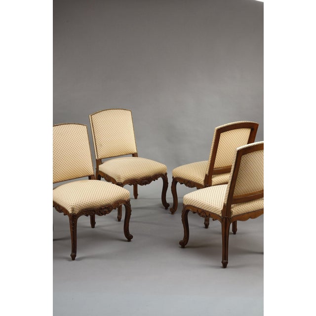This set of four napoleon iii chairs incorporates some codes of the louis xv style while retaining the rigid forms of...