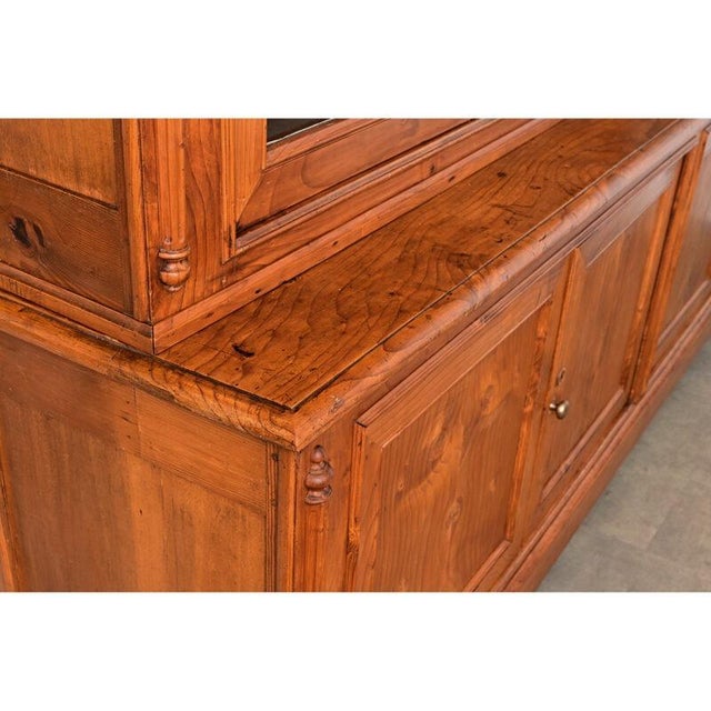 French 19th Century Pine and Glass Door Bibliotheque For Sale - Image 12 of 13