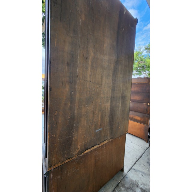 Vintage Carved Wood Display Cabinet For Sale - Image 4 of 12